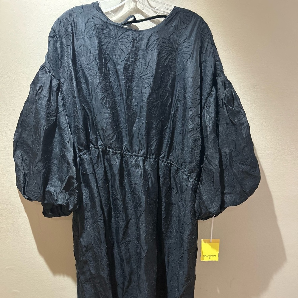 Kika Vargas black puff dress